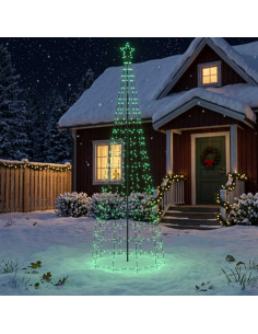 Albero di Natale LED 300 cm 390 LED RGB Acciaio RGB