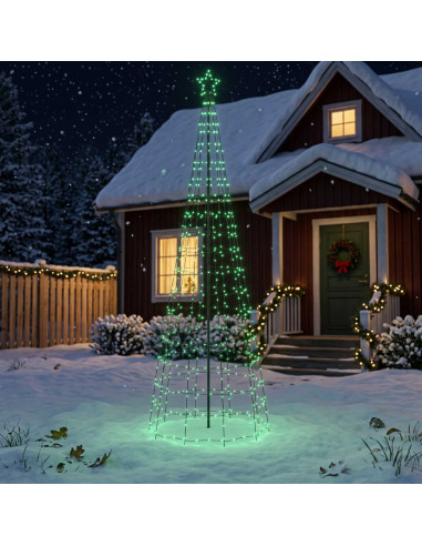 Albero di Natale LED 300 cm 390 LED RGB Acciaio RGB