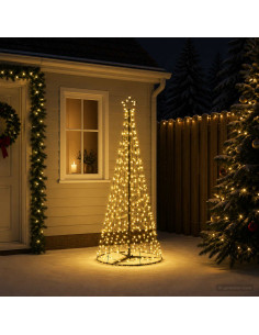 Albero di Natale LED a spirale con base EKENAS 180 cm 220 LED