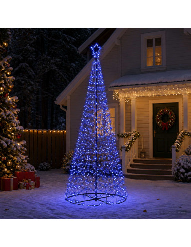 Albero di Natale LED a spirale con base EKENAS 250 cm 370 LED