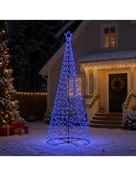 Albero di Natale LED a spirale con base EKENAS 250 cm 370 LED