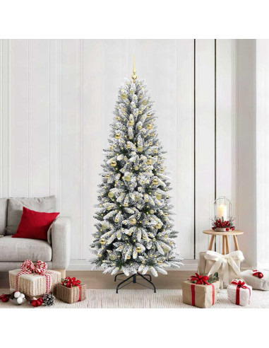 Albero di Natale artificiale Bianco 210 cm
