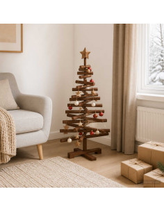 Albero di Natale in legno KOTKA 90 cm Legno Massello di Pino