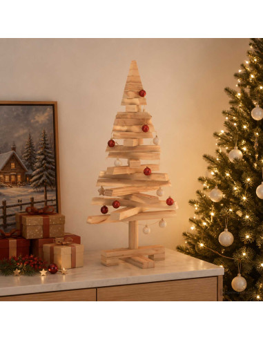 Albero di Natale in legno KOTKA 60 cm Legno Massello di Pino
