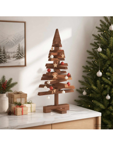 Albero di Natale in legno KOTKA 60 cm Legno Massello di Pino