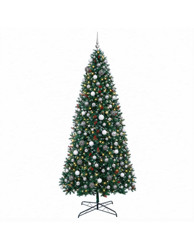 Albero di Natale Artificiale con Rami Pieghevoli 400 cm 600 LED