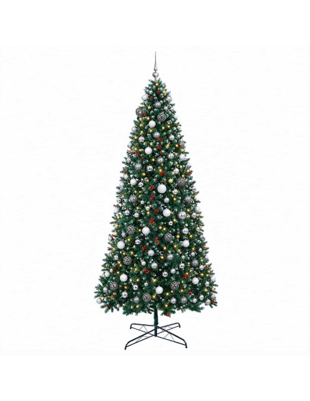 Albero di Natale Artificiale con Rami Pieghevoli 400 cm 600 LED