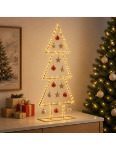Albero di Natale in metallo con supporto KUOPIO 60 cm Acciaio