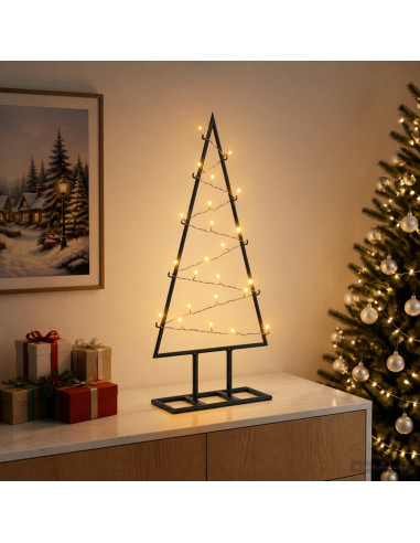 Albero di Natale in metallo con LED KUOPIO 60 cm Bianco caldo