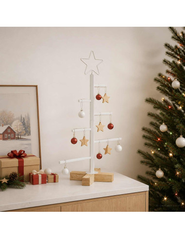 Albero di Natale in metallo con supporto KUOPIO 60 cm Acciaio