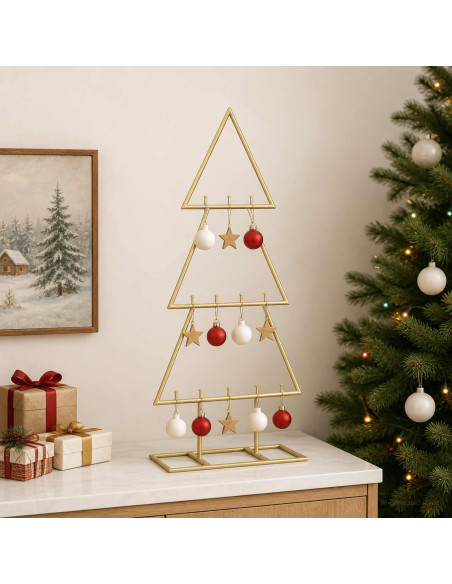 Albero di Natale in metallo con supporto KUOPIO 60 cm Acciaio