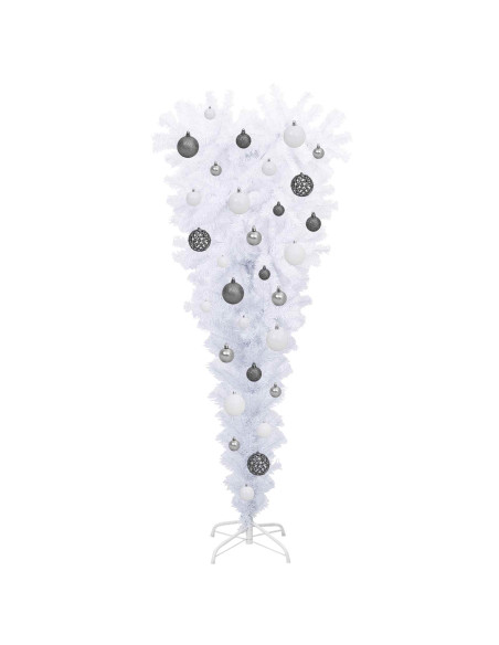 Albero di Natale artificiale Bianco 120 cm PVC e Acciaio