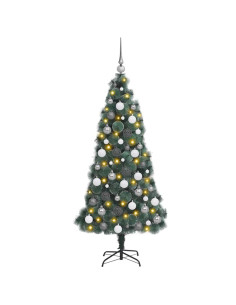 Albero di Natale artificiale pre-illuminato con set di palline 2
