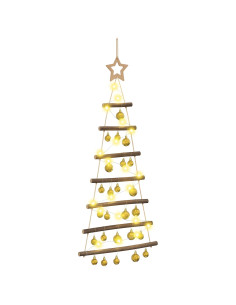 Albero di Natale appeso con palle 90 cm 30 LED Bianco caldo 2