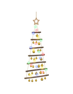 Albero di Natale appeso con palle 90 cm 30 LED Multicolore 2