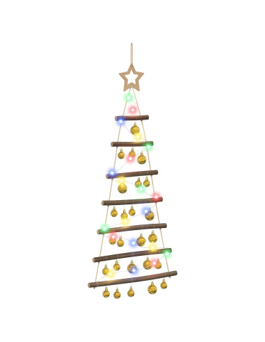 Albero di Natale appeso con palle 90 cm 30 LED Multicolore