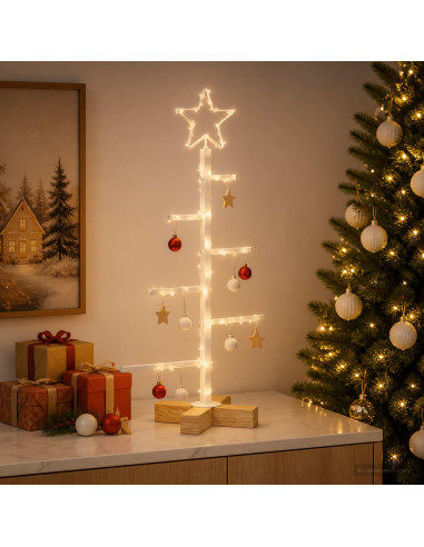 Albero di Natale in metallo con supporto KUOPIO 60 cm Acciaio
