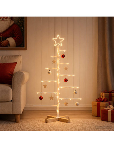 Albero di Natale in metallo con supporto KUOPIO 90 cm Acciaio