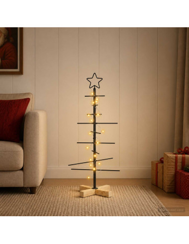 Albero di Natale in metallo con supporto KUOPIO 90 cm