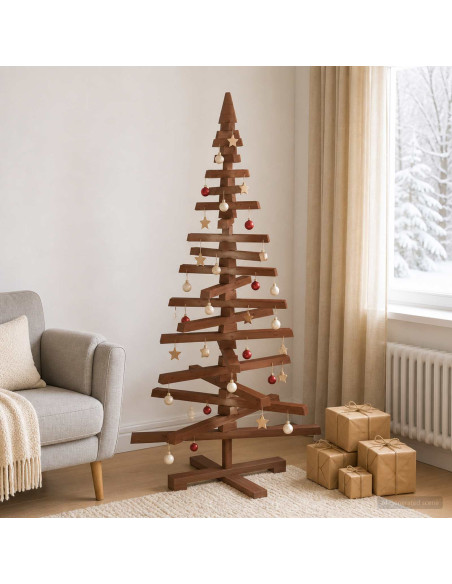 Albero di Natale in legno KOTKA 120 cm Legno Massello di Pino