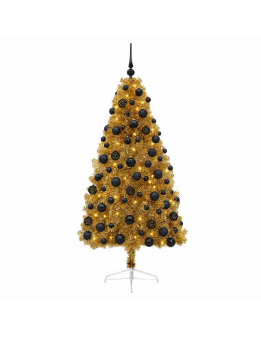 Albero di Natale artificiale con palline 180 cm 300 LED
