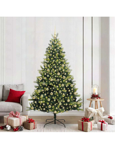 Albero di Natale Artificiale a Cerniera con 300 LED Verde
