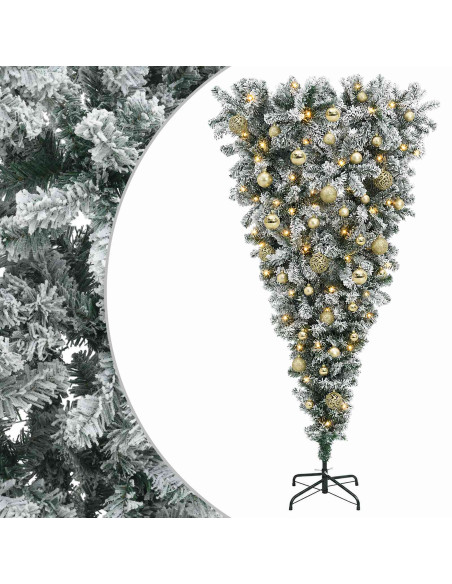 Albero di Natale artificiale rovesciato con rami snodati 120 cm
