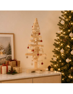 Albero di Natale in legno KOTKA 60 cm Legno Massello di Pino