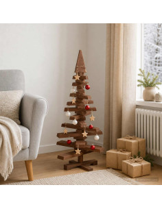 Albero di Natale in legno KOTKA 90 cm Legno Massello di Pino