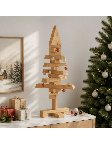 Albero di Natale in legno KOTKA 60 cm Legno Massello di Pino