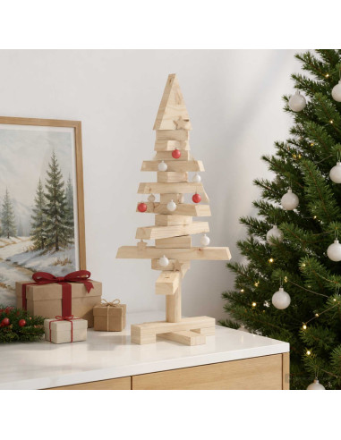 Albero di Natale in legno KOTKA 60 cm Legno Massello di Pino