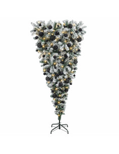 Albero di Natale artificiale rovesciato con rami snodati 210 cm 2