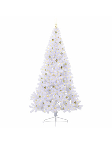 Albero di Natale artificiale Bianco 240 cm PVC e Acciaio