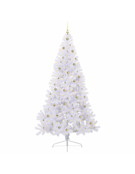 Albero di Natale artificiale Bianco 240 cm PVC e Acciaio