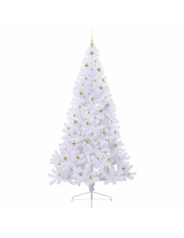 Albero di Natale artificiale Bianco 240 cm PVC e Acciaio