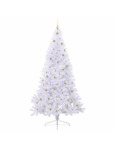 Albero di Natale artificiale Bianco 240 cm PVC e Acciaio
