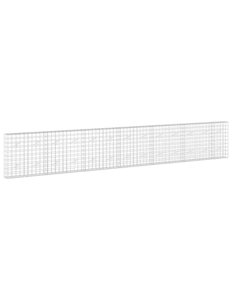 Gabione con Filo da 3,5 mm e Rete da 10x10 cm 650x20x100 cm