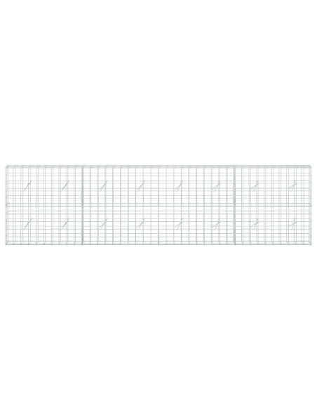Gabione con Filo da 3,5 mm e Rete da 10x10 cm 400x20x100 cm