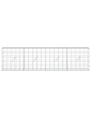 Gabione con Filo da 3,5 mm e Rete da 10x10 cm 200x20x50 cm