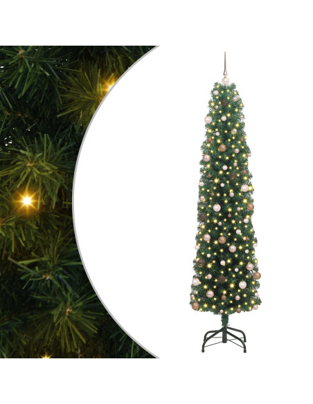 Albero di Natale artificiale con 300 LED Verde 240 cm