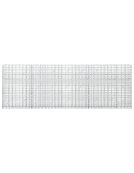 Gabione con filo da 3,5 mm e rete da 5x2,5 cm 450x10x150 cm