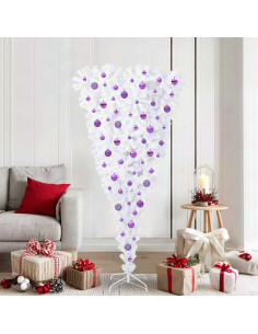 Albero di Natale artificiale Bianco 180 cm PVC e Acciaio