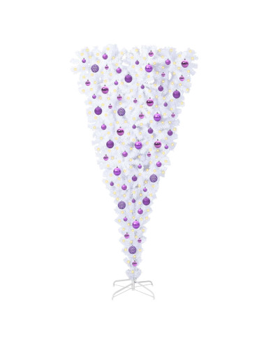 Albero di Natale artificiale Bianco 180 cm PVC e Acciaio