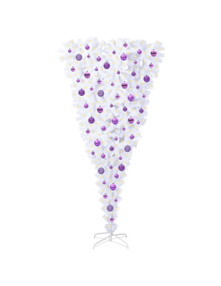 Albero di Natale artificiale Bianco 180 cm PVC e Acciaio