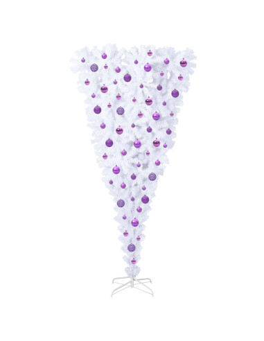 Albero di Natale artificiale Bianco 180 cm PVC e Acciaio