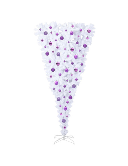 Albero di Natale artificiale Bianco 180 cm PVC e Acciaio