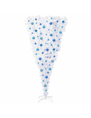 Albero di Natale artificiale Bianco 180 cm PVC e Acciaio