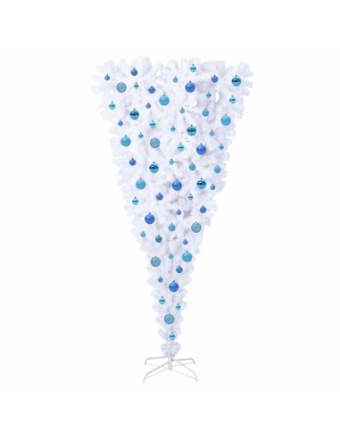 Albero di Natale artificiale Bianco 180 cm PVC e Acciaio