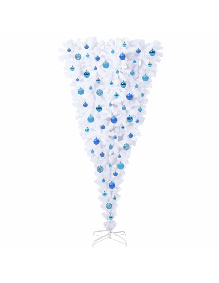 Albero di Natale artificiale Bianco 180 cm PVC e Acciaio