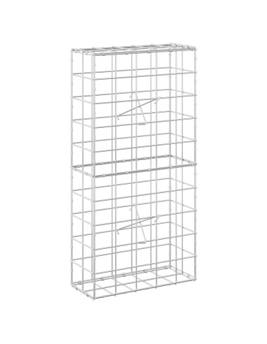 Gabione con Filo da 3,5 mm e Rete da 10x10 cm 50x20x100 cm